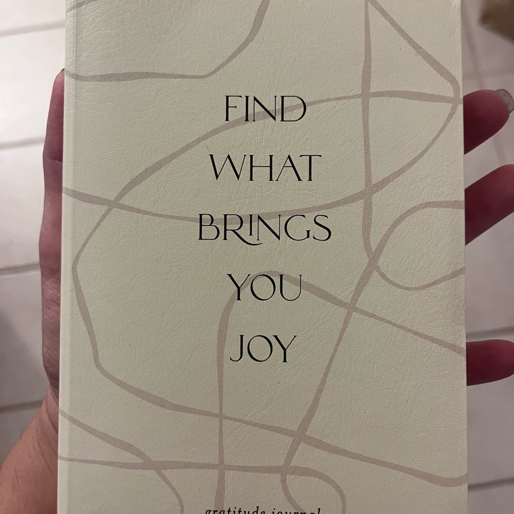 DesignWorks Ink Cream Gratitude Journal with Gold Pen